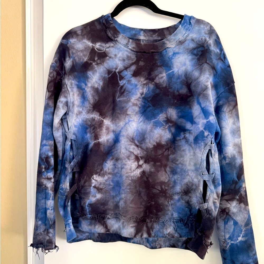Tyler Jacobs x Feel the Piece Tie Dye Cropped Sweatshirt size Medium